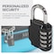 Newhouse Hardware Combination Padlock, Number of Dials 4, Customizable 4-Digit Lock Combo, Black NHH-NUMLK-BLK - alternate 6